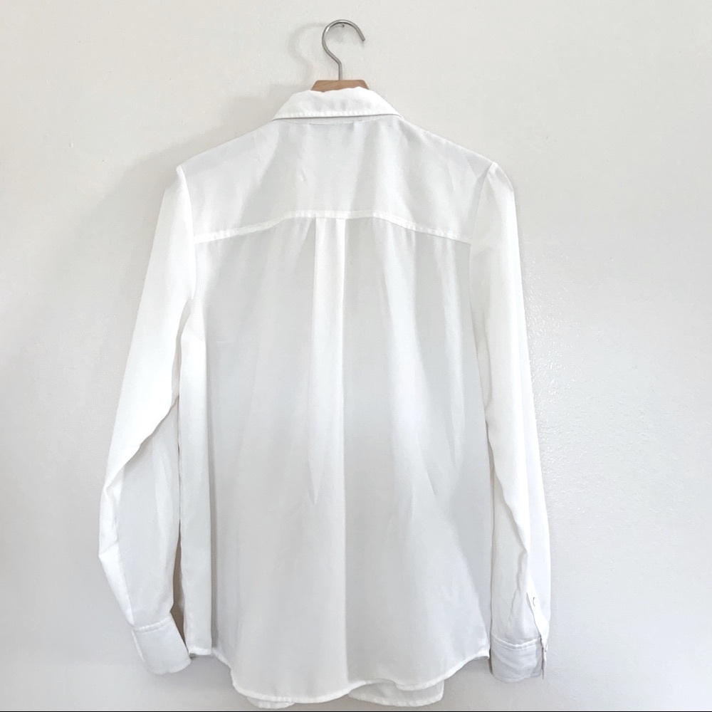Trina Turk Ivory Ruffle Button Down Blouse - Picture 8 of 11